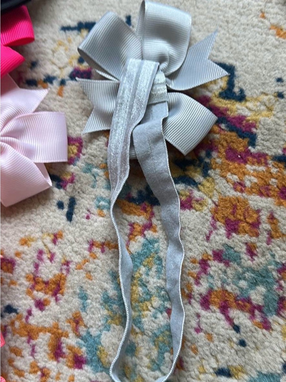Assorted Kids Ribbon Hair Bows - Multicolor Pack - Picture 2 of 2